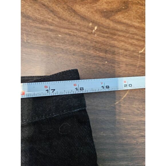 LANDS END Black Straight Leg Jeans Womens size 18 Classic 90's - Picture 5 of 6